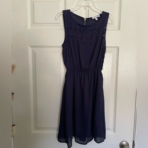 dELiA*s Navy Blue Dress with lace accent